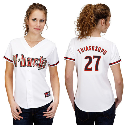 Matt Tuiasosopo #27 mlb Jersey-Arizona Diamondbacks Women's Authentic Home White Cool Base Baseball Jersey